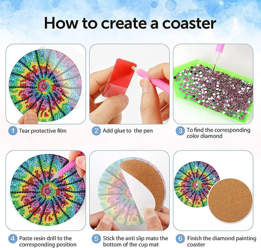 Diamond Painting Christmas Stained Glass-Coaster [8-Pack]