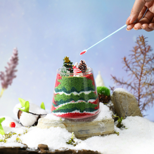 DIY Weihnachts-Sandmalerei-Kerzen-Set