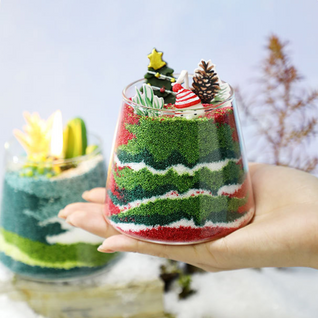 DIY Weihnachts-Sandmalerei-Kerzen-Set
