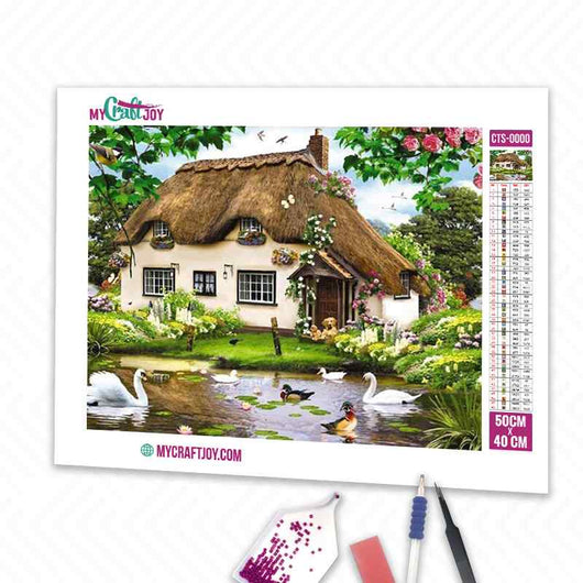 House in Forest - DIY Diamond Painting Kit