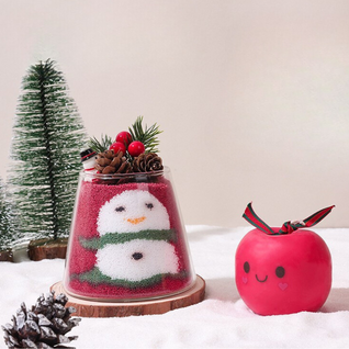 DIY Weihnachts-Sandmalerei Kerzenset