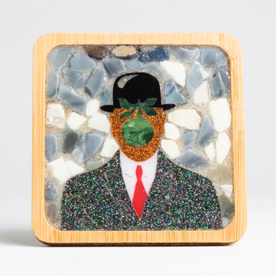 Art-Inspired Mosaic Coaster – The Son of Man