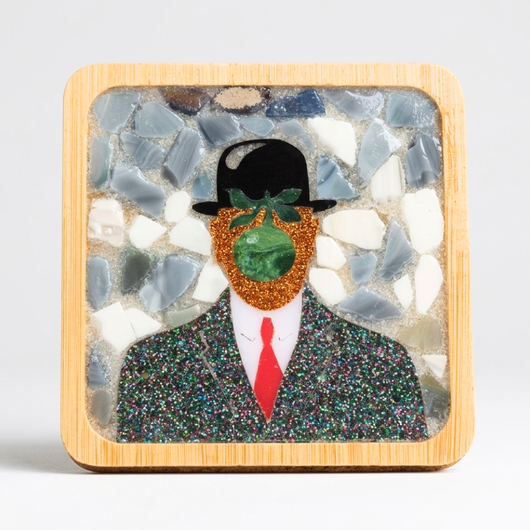 Art-Inspired Mosaic Coaster – The Son of Man
