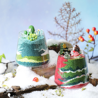 DIY Weihnachts-Sandmalerei-Kerzen-Set