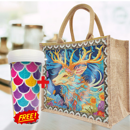 Jute Grocery Bag [with FREE DIY Water Bottle]