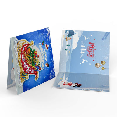 Diamond Painting Weihnachtskarten [8er-Pack]