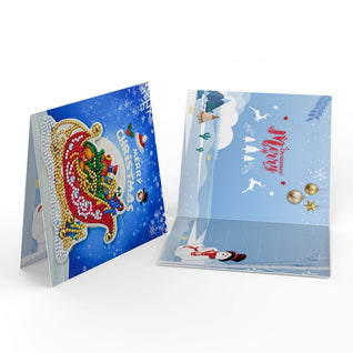 Diamond Painting Weihnachtskarten [8er-Pack]