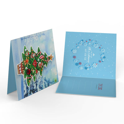 Diamond Painting Weihnachtskarten [8er-Pack]