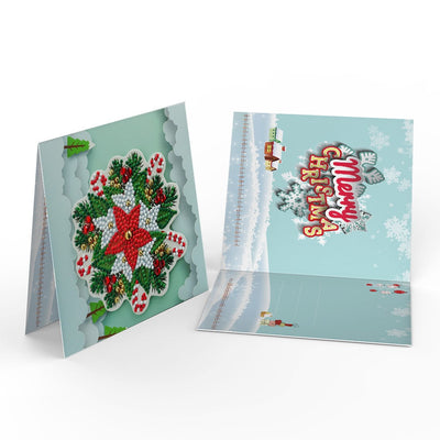 Diamond Painting Weihnachtskarten [8er-Pack]