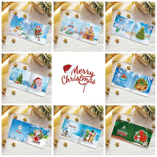 Diamond Painting Weihnachtskarten [8 Stück]