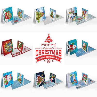 Diamond Painting Weihnachtskarten [8er-Pack]
