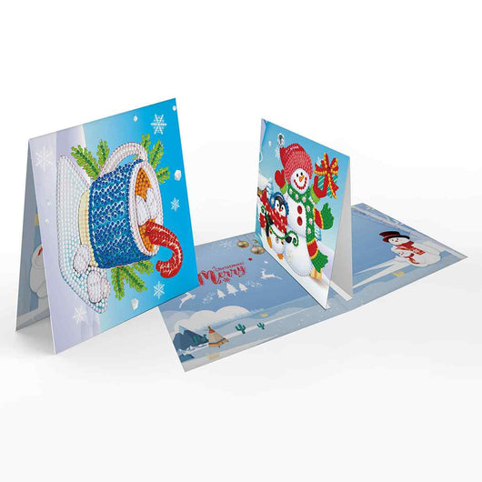 Diamond Painting Weihnachtskarten [8er-Pack]