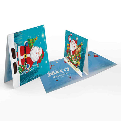 Diamond Painting Weihnachtskarten [8er-Pack]