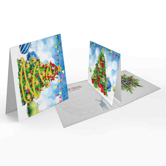 Diamond Painting Weihnachtskarten [8er-Pack]