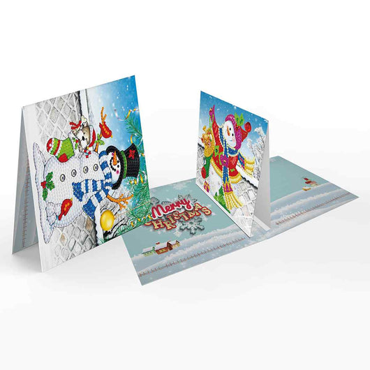 Diamond Painting Weihnachtskarten [8er-Pack]