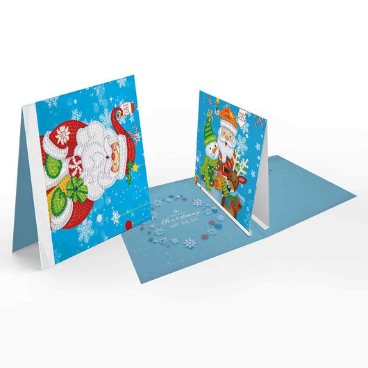 Diamond Painting Weihnachtskarten [8er-Pack]