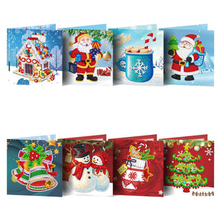 Diamond Painting Weihnachtskarten [8er-Set]