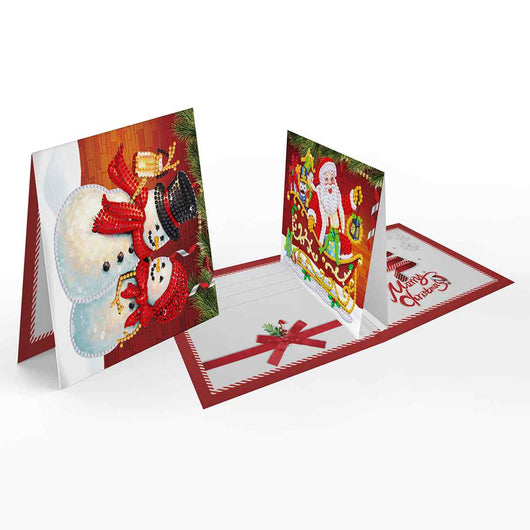 Diamond Painting Weihnachtskarten [8er-Set]