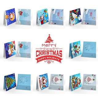 Diamond Painting Weihnachtskarten [8er-Set]