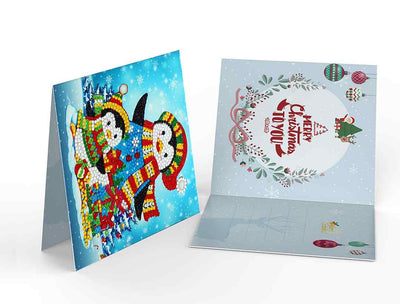 Cartes de Noël à peindre avec des diamants [Lot de 8]