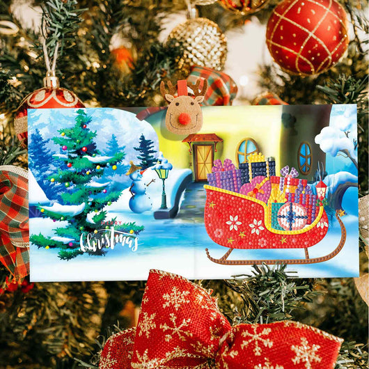 Diamond Painting Christmas Cards [8 Pack]