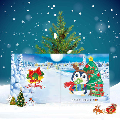 Diamond Painting Christmas Cards [8 Pack]