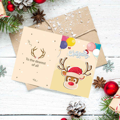 Diamond Painting Christmas Cards [8 Pack]