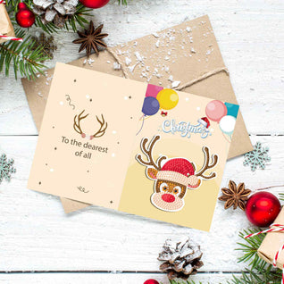 Diamond Painting Weihnachtskarten [8er-Pack]