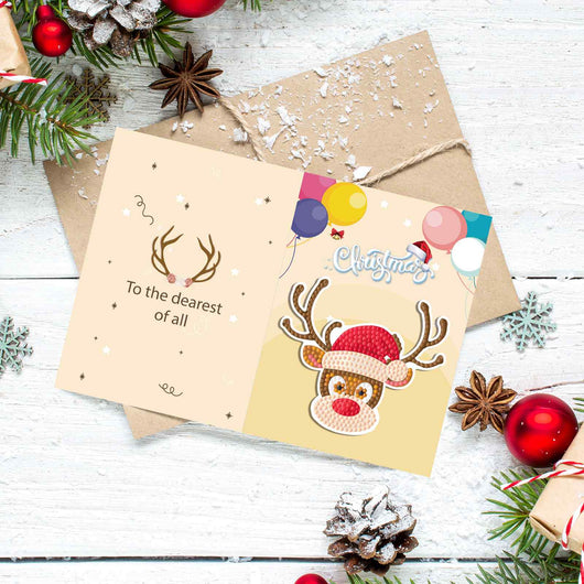 Diamond Painting Christmas Cards [8 Pack]