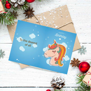 Diamond Painting Weihnachtskarten [8er-Pack]
