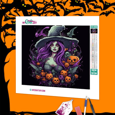 Halloween - Kit de broderie diamant à faire soi-même
