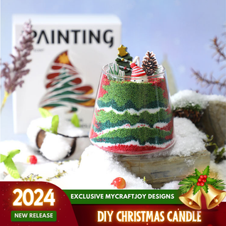 DIY Weihnachts-Sandmalerei-Kerzen-Set