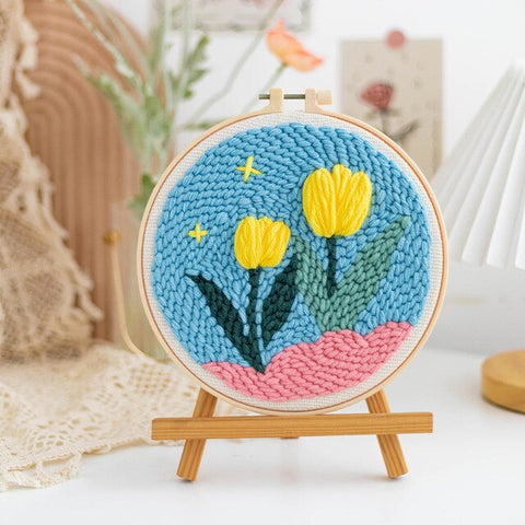 Yellow Tulips - Punch Needle Kit